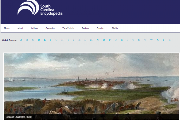 SC Encyclopedia Is Online – South Carolina Digital Library