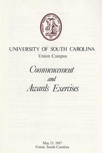 Cover of USC Union 1987 Commencement Program