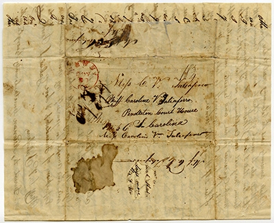 Letter from Taliaferro collection