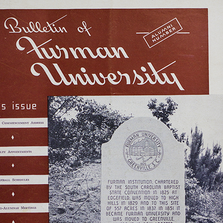 Cover of "Bulletin of Furman University"