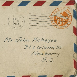 Letter to John Kehayas