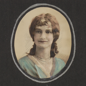 tinted photograph of Carolyn Hodges