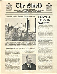 Black and White image of front page of March 1972 issue of the Shield Newspaper.