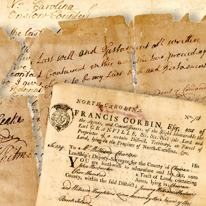 image of old manuscripts from the Johnstone Family Papers